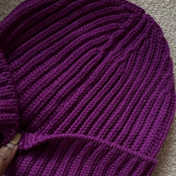 Purple Knit Beanie - Picture 3 of 4